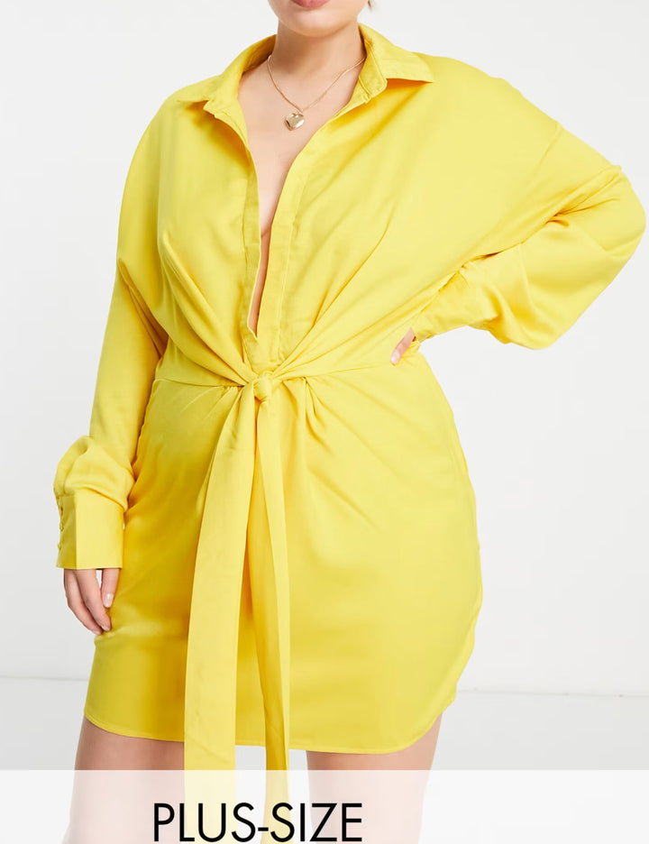 Rochie mini IN THE STYLE, galben