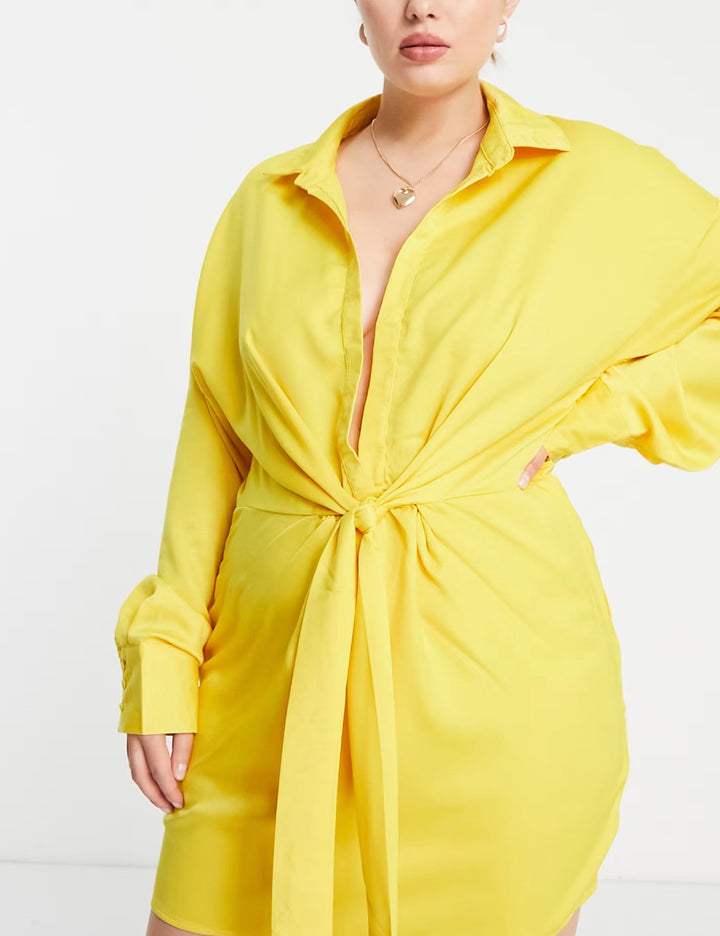 Rochie mini IN THE STYLE, galben