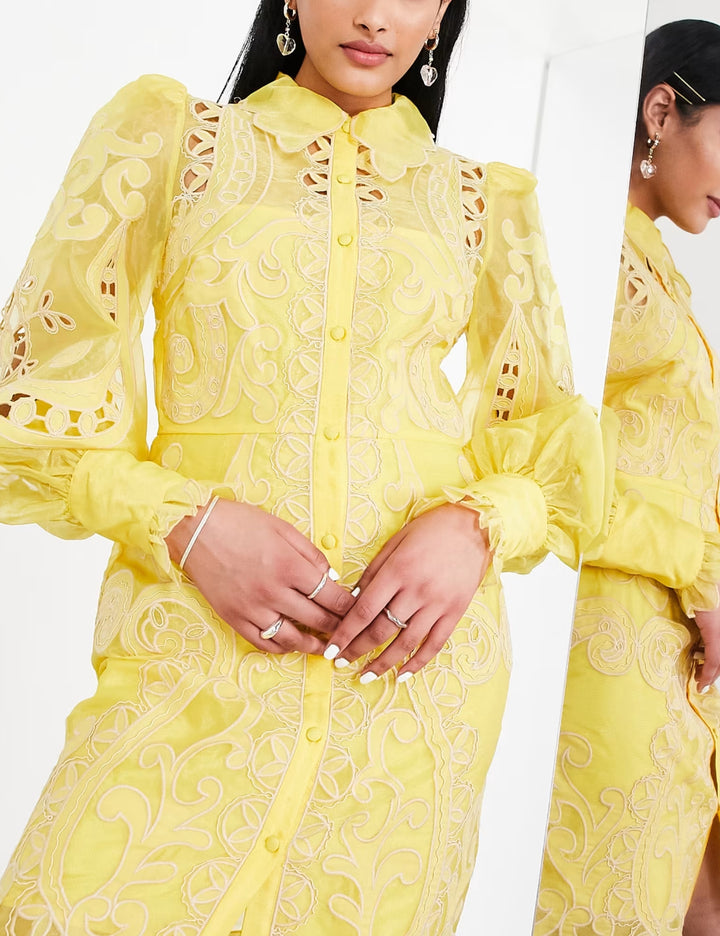 Rochie mini ASOS, galben