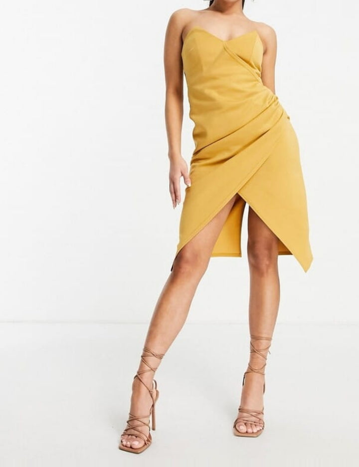 Rochie mini ASOS, galben muștar