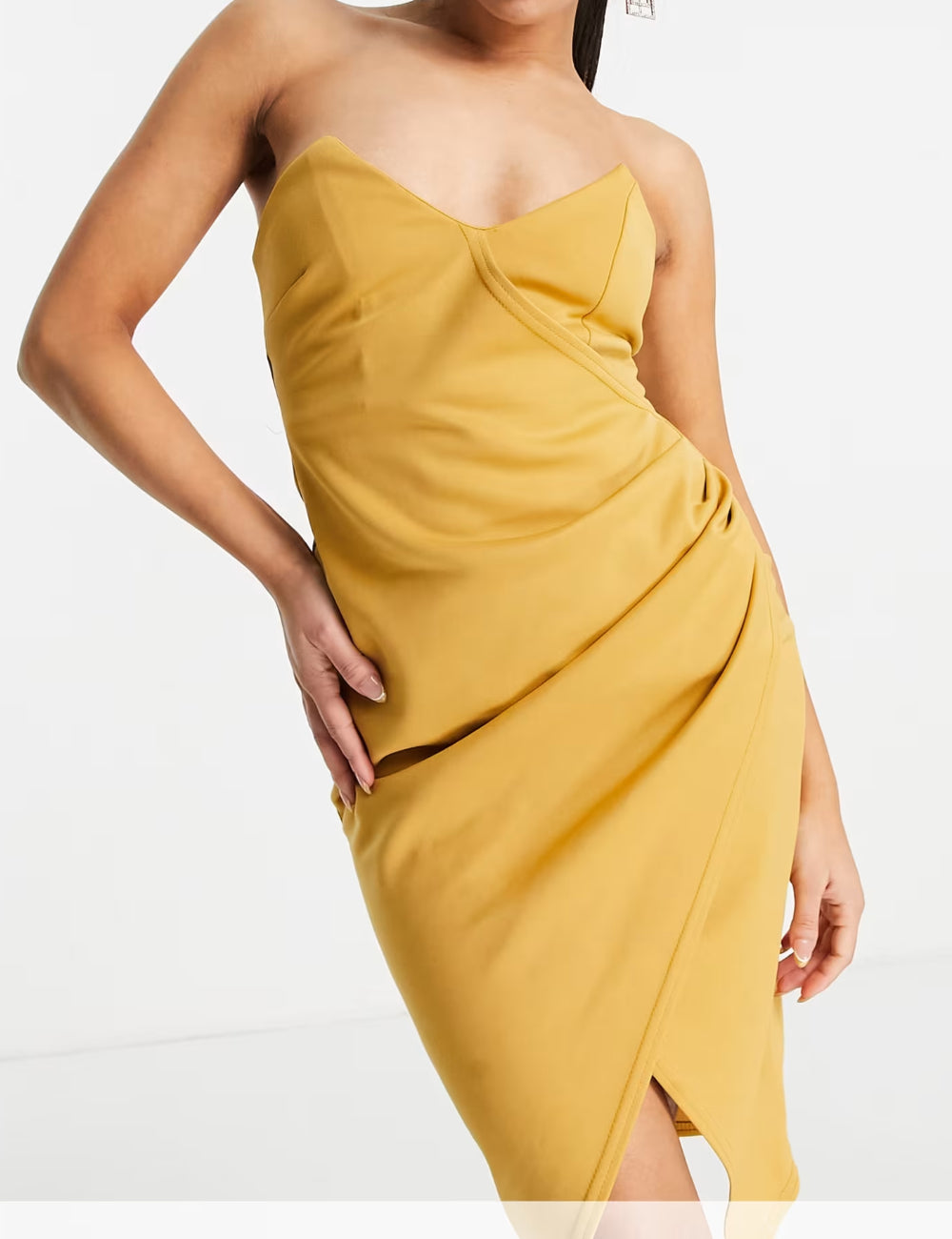Rochie mini ASOS, galben muștar