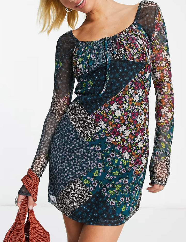 Rochie mini ASOS, mix culori