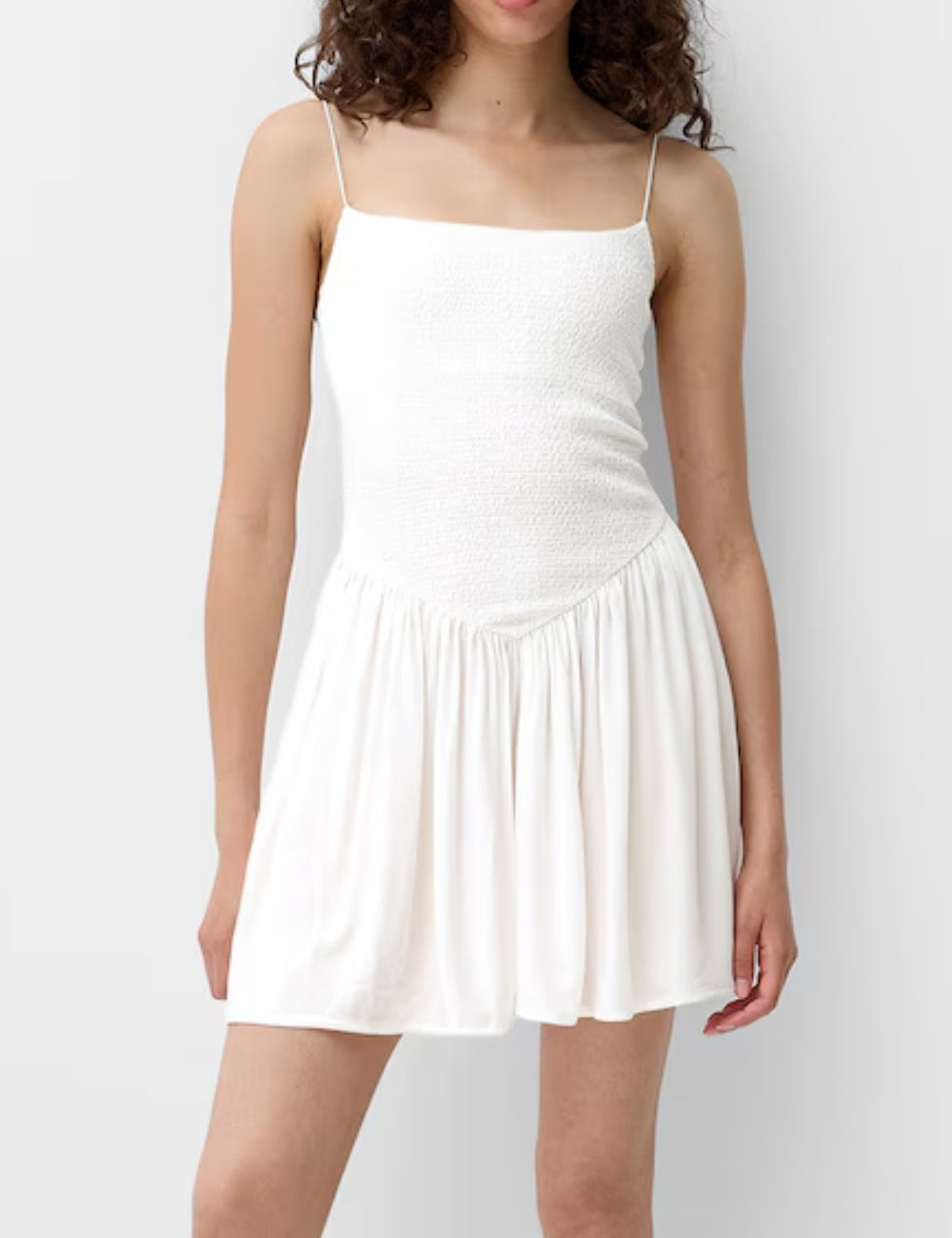 Rochie mini Bershka, alb