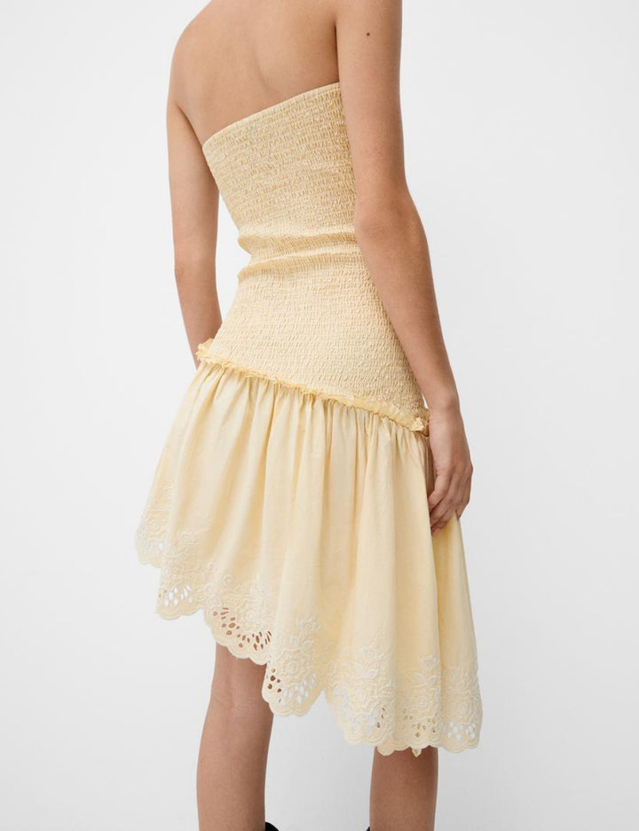 Rochie mini Bershka, crem