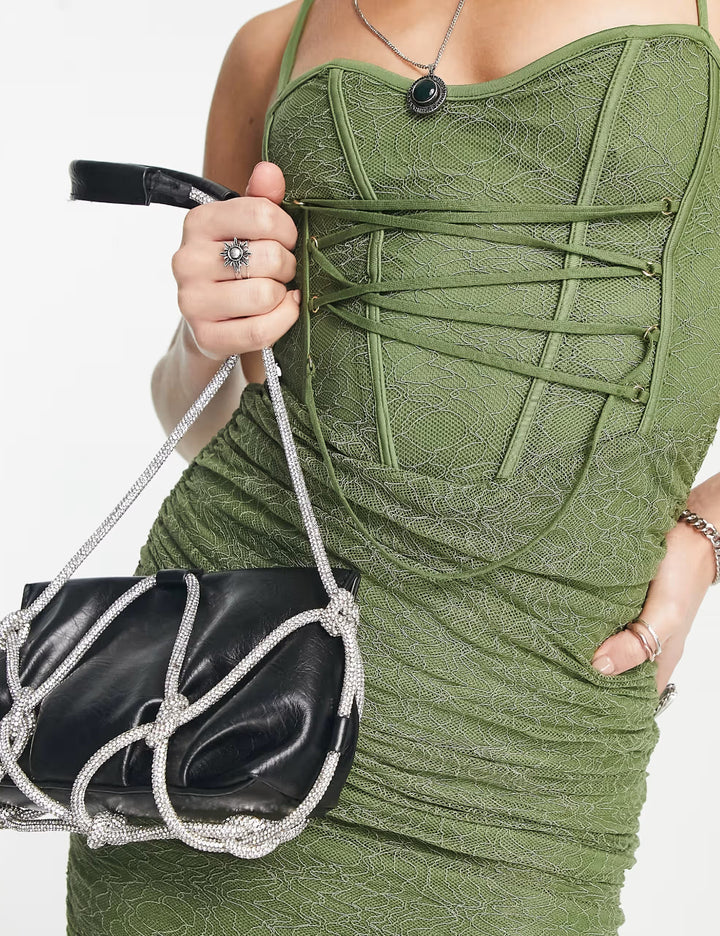 Rochie mini Bershka, verde