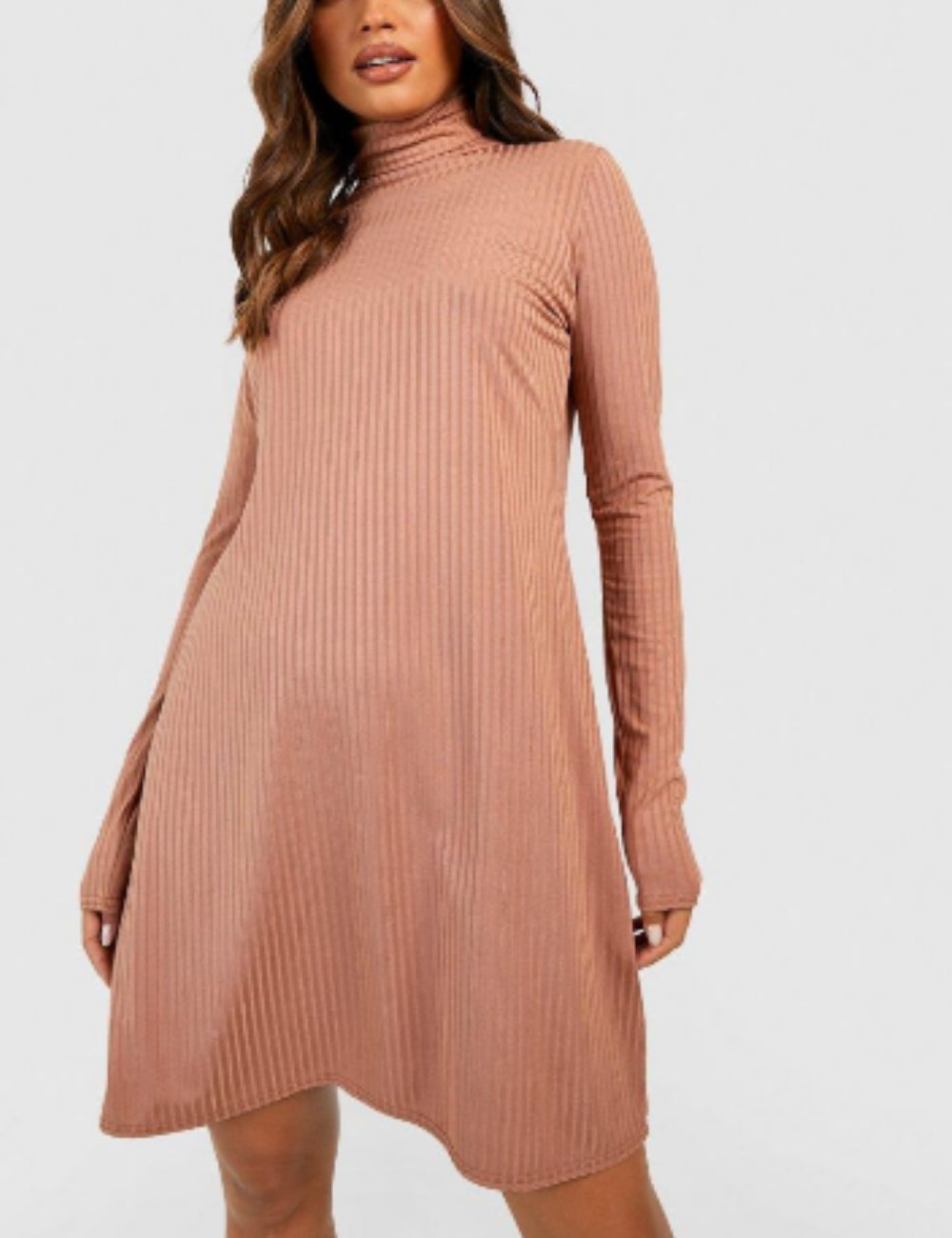 Rochie mini Boohoo, bej