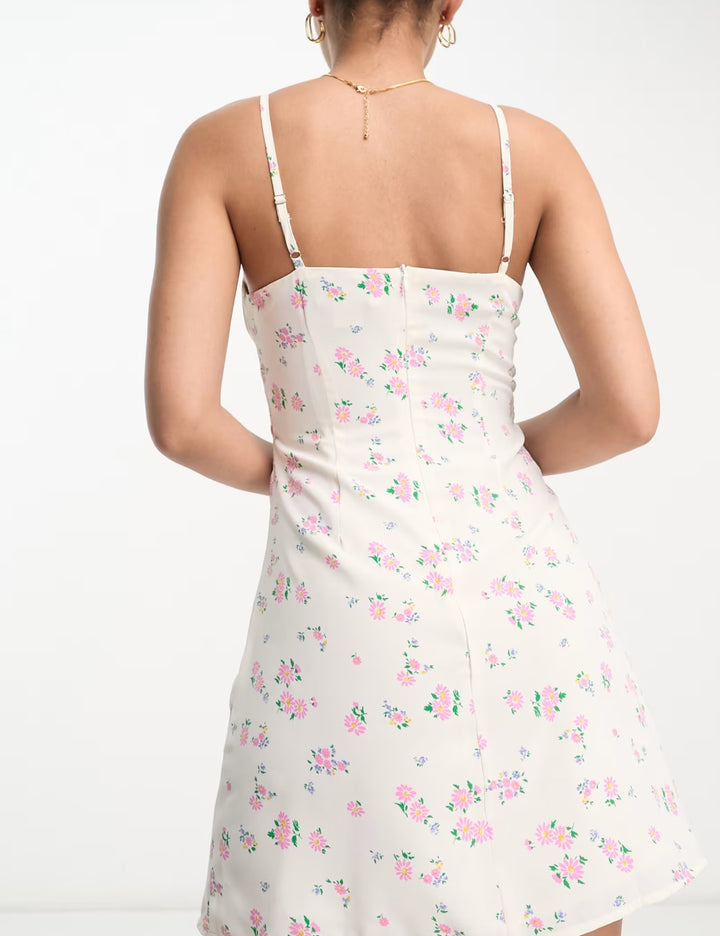 Rochie mini Collective, alb