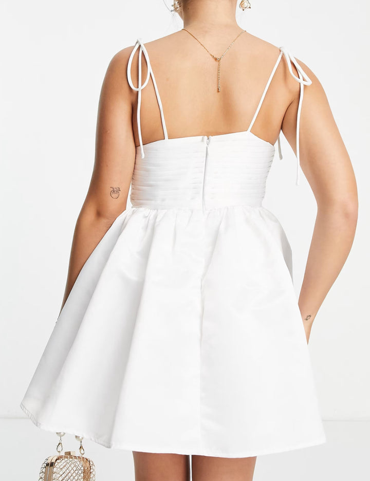 Rochie mini Collective the Label Petite, alb