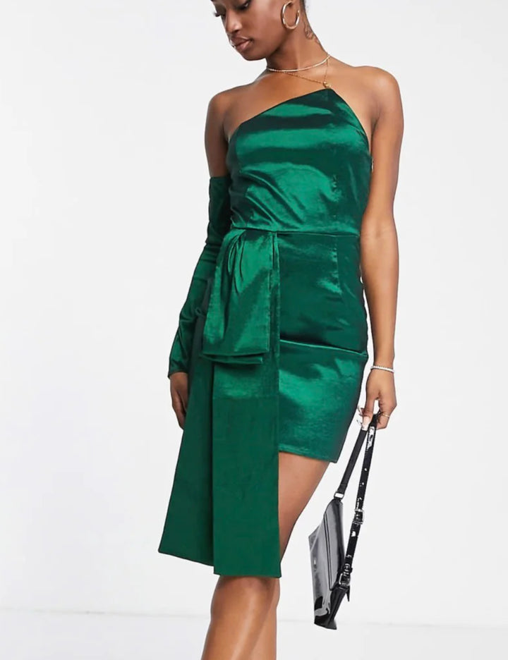 Rochie mini Collective, verde