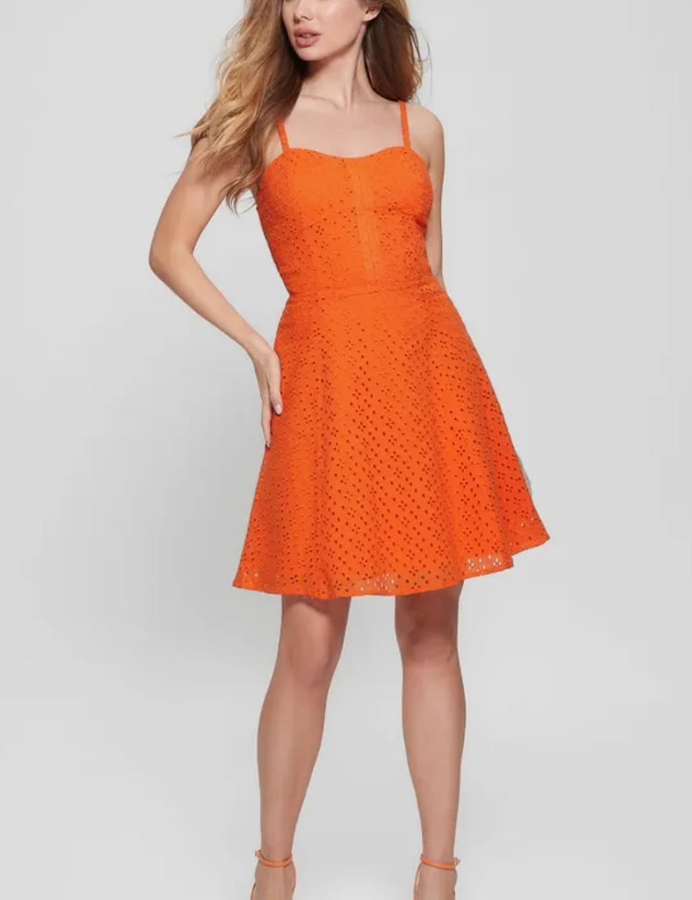 Rochie mini Guess, portocaliu