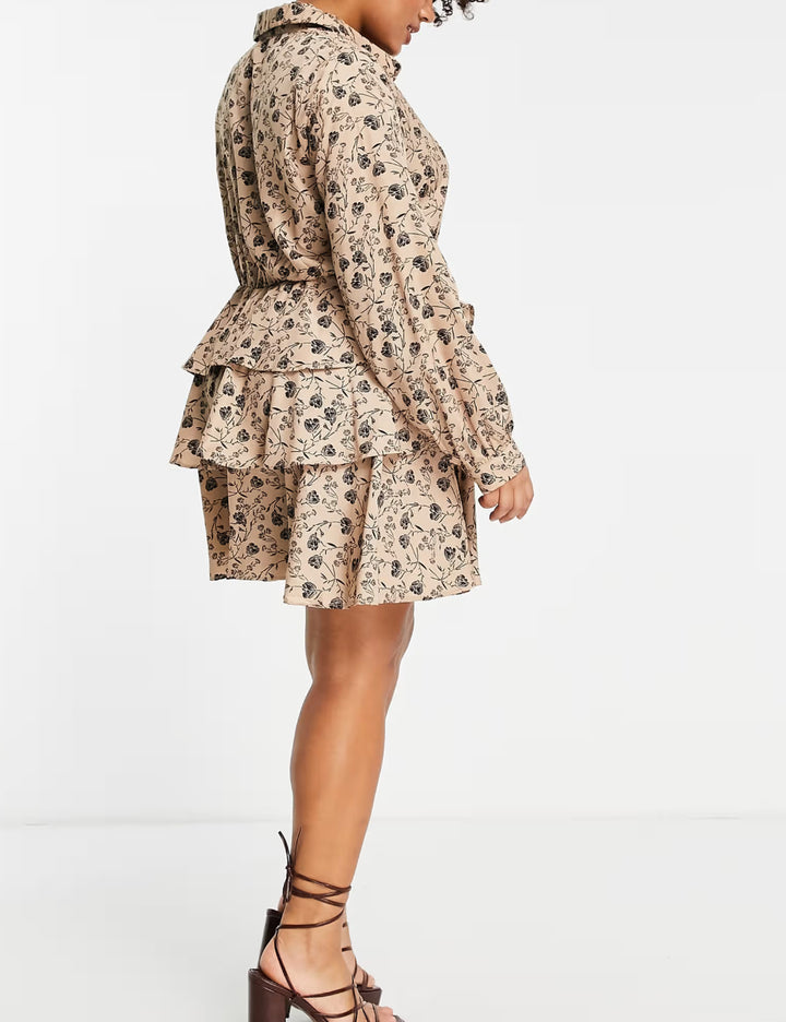 Rochie mini IN THE STYLE, bej
