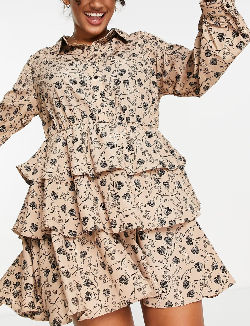Rochie mini IN THE STYLE, bej