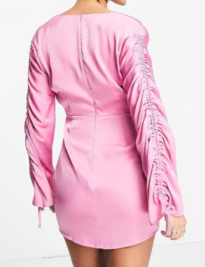 Rochie mini Lola May, roz