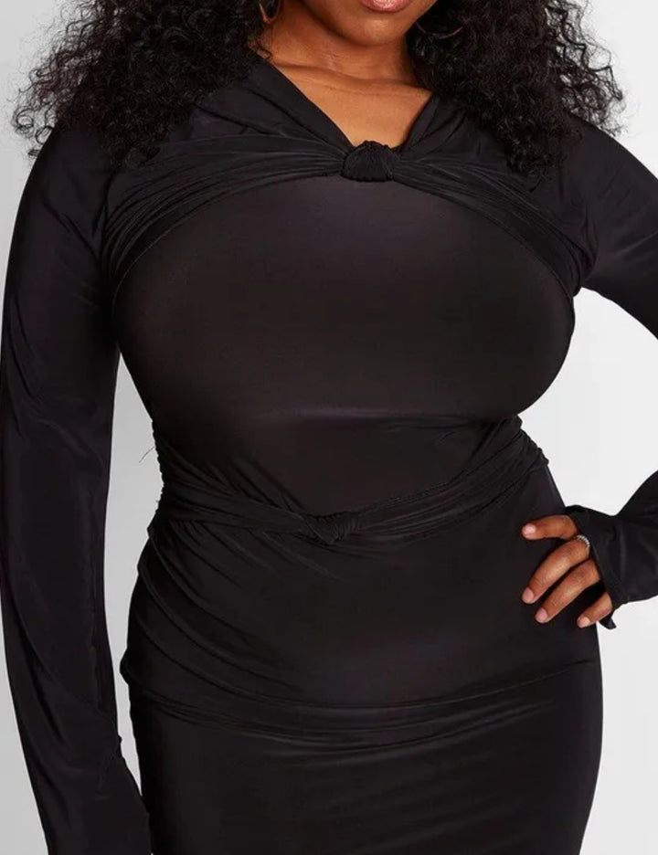 PRETTYLITTLETHING mini ruha, fekete
