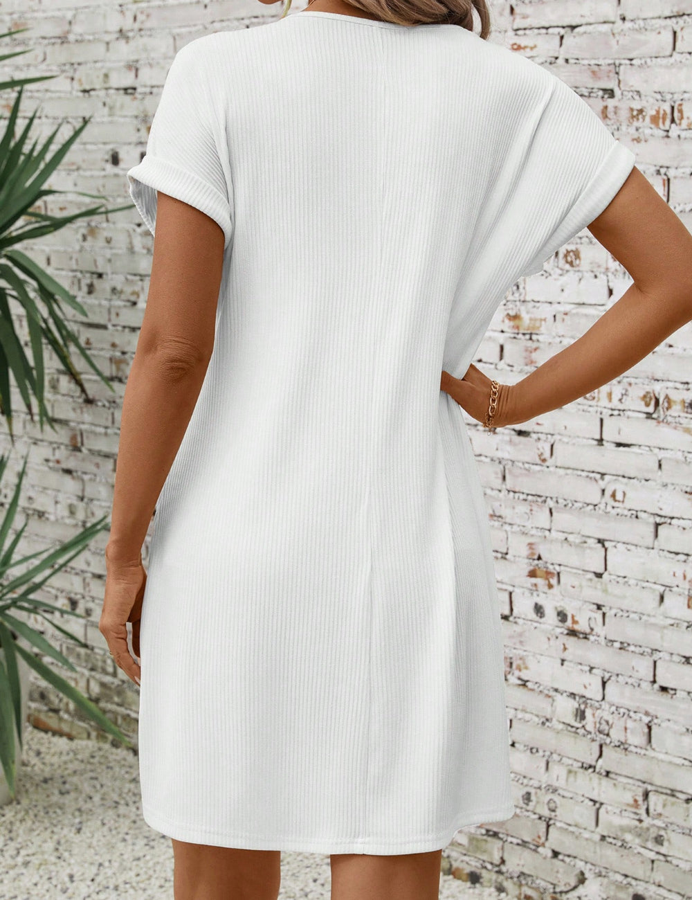 Shein mini dress, white