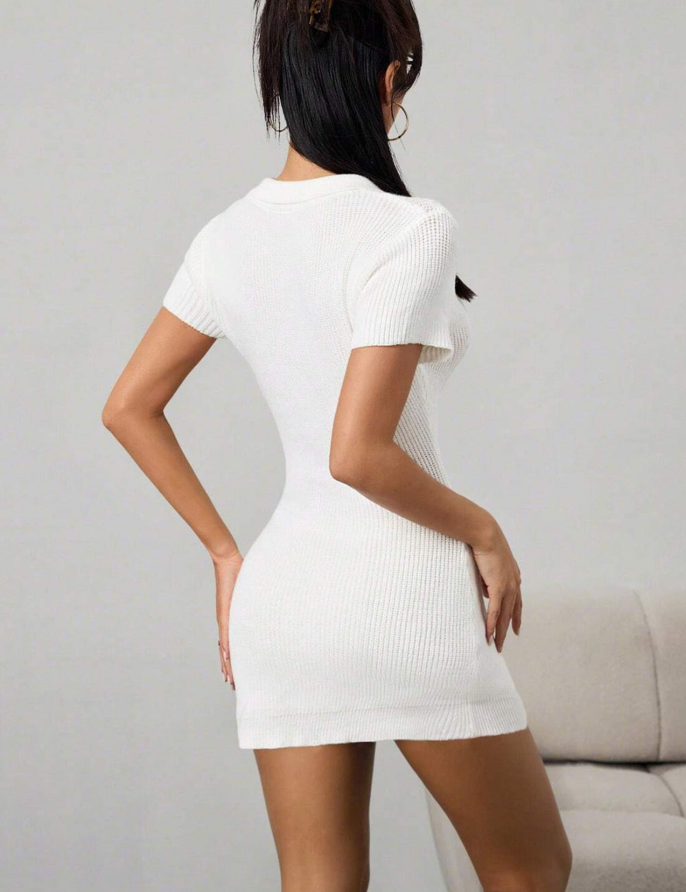 Rochie mini Shein, alb