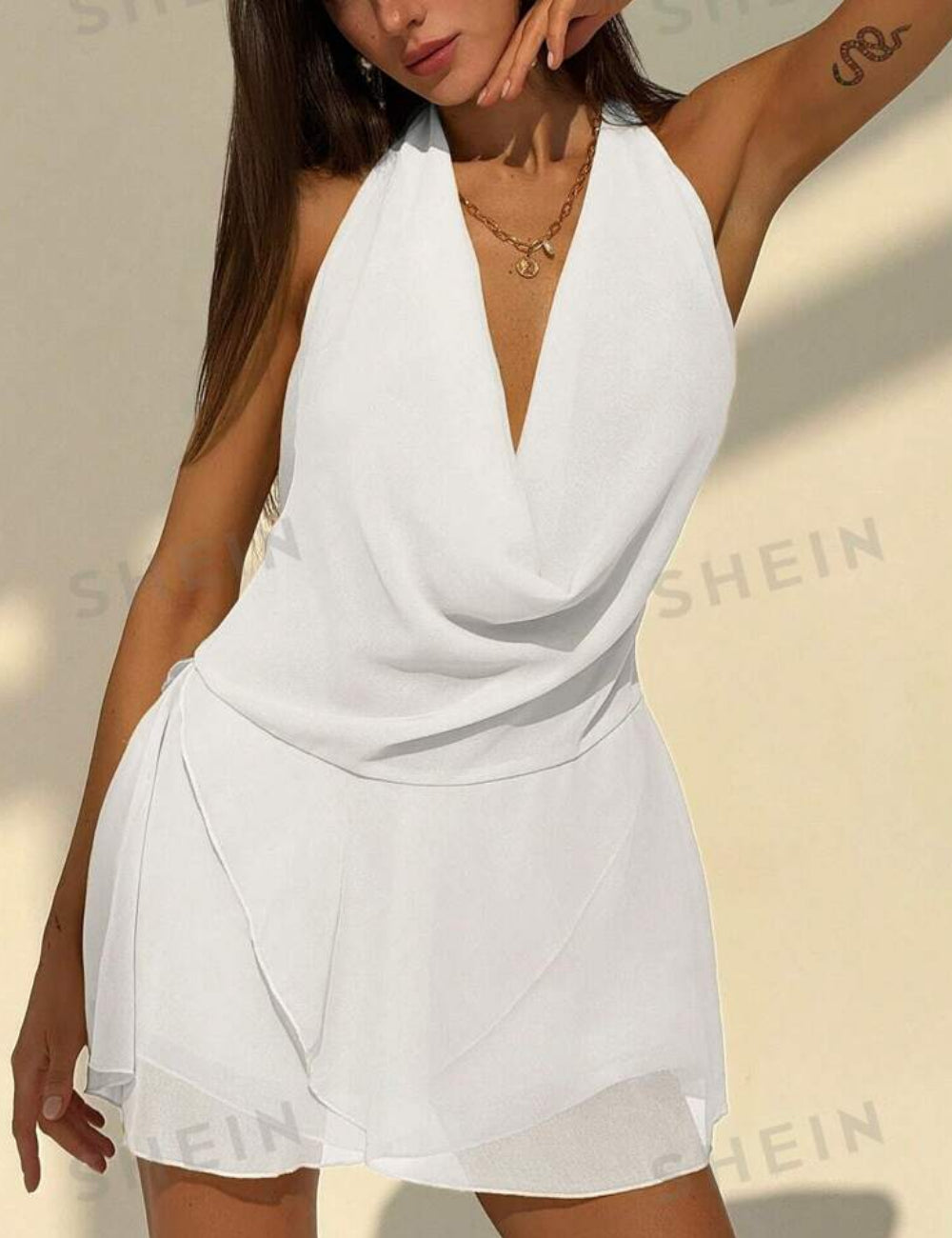 Rochie mini Shein, alb