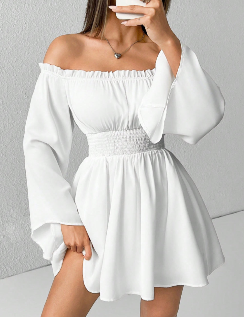 Shein mini ruha, fehér