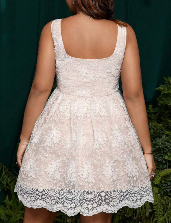 Rochie mini Shein Curve+, alb