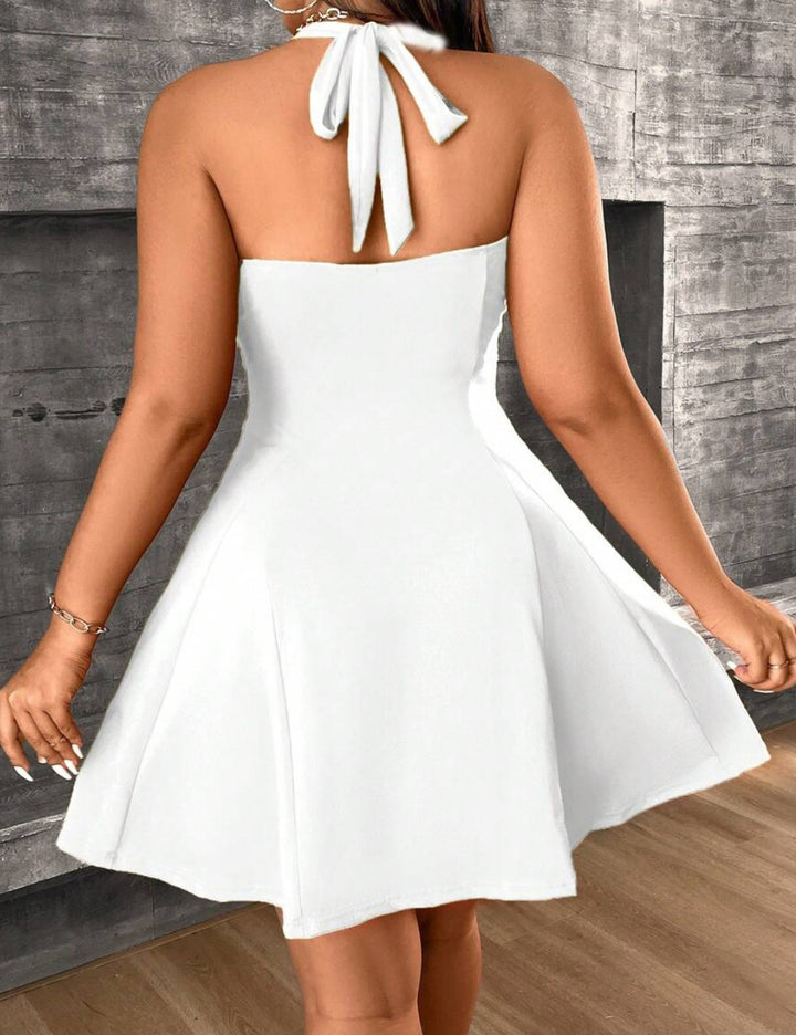 Rochie mini Shein Curve+, alb