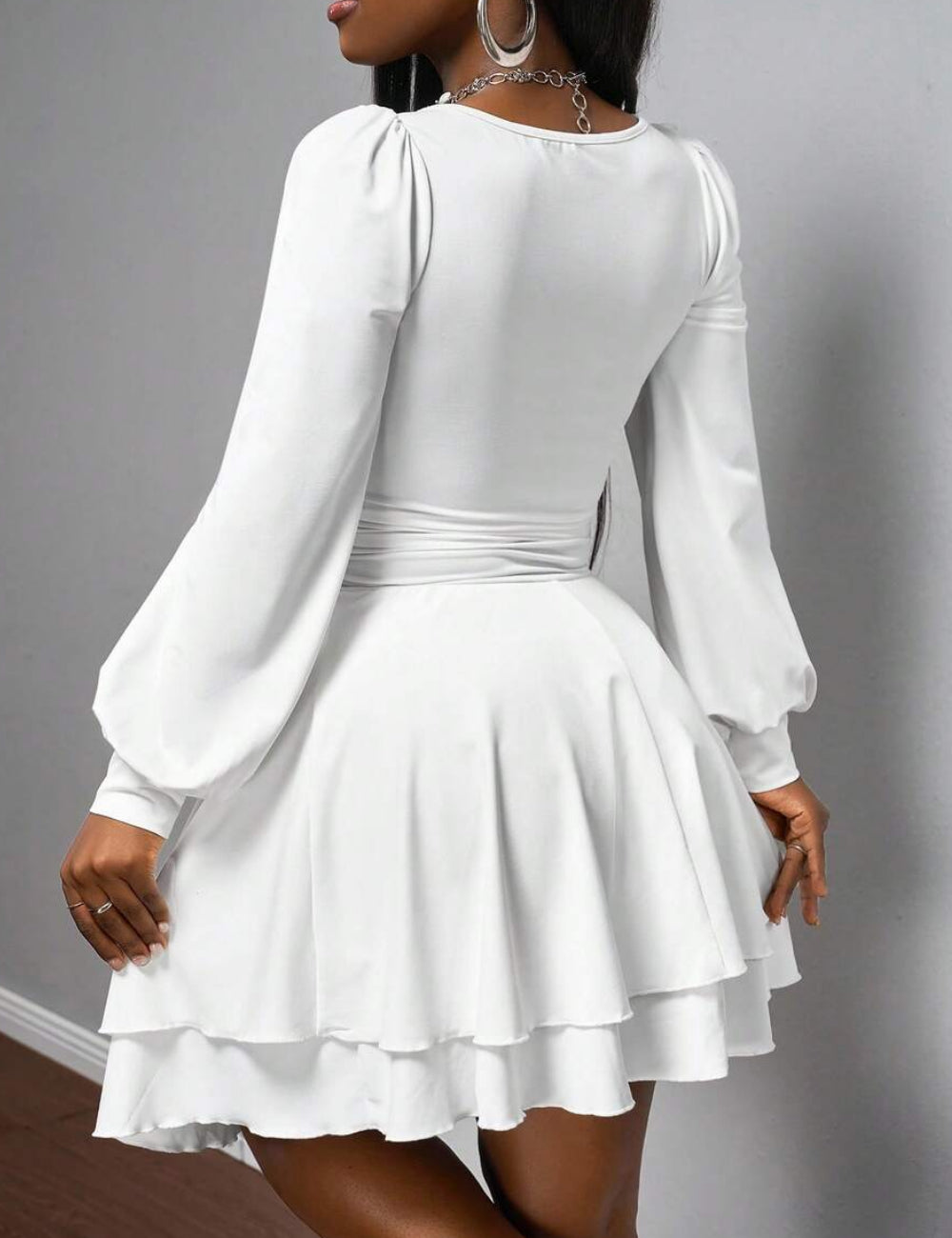Shein mini ruha, fehér