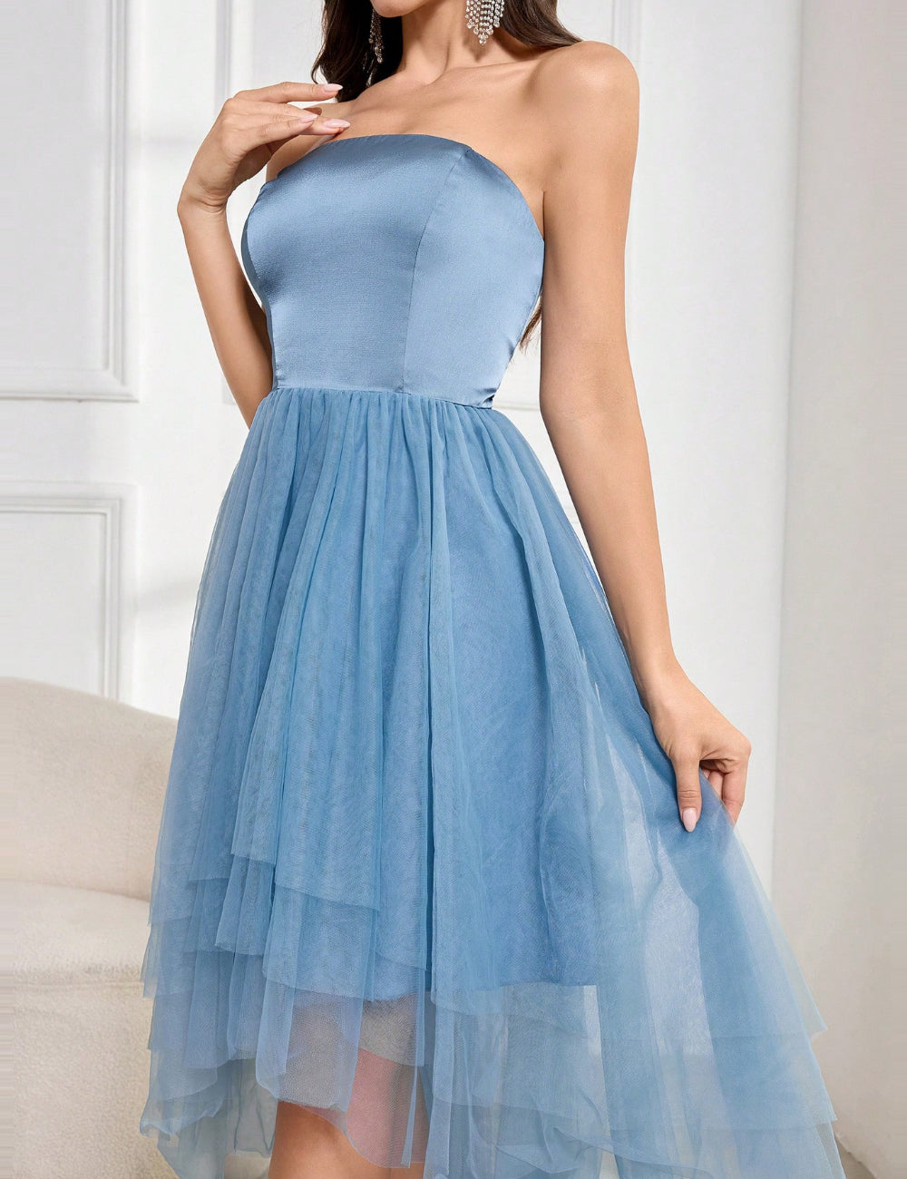 Shein mini ruha, kék