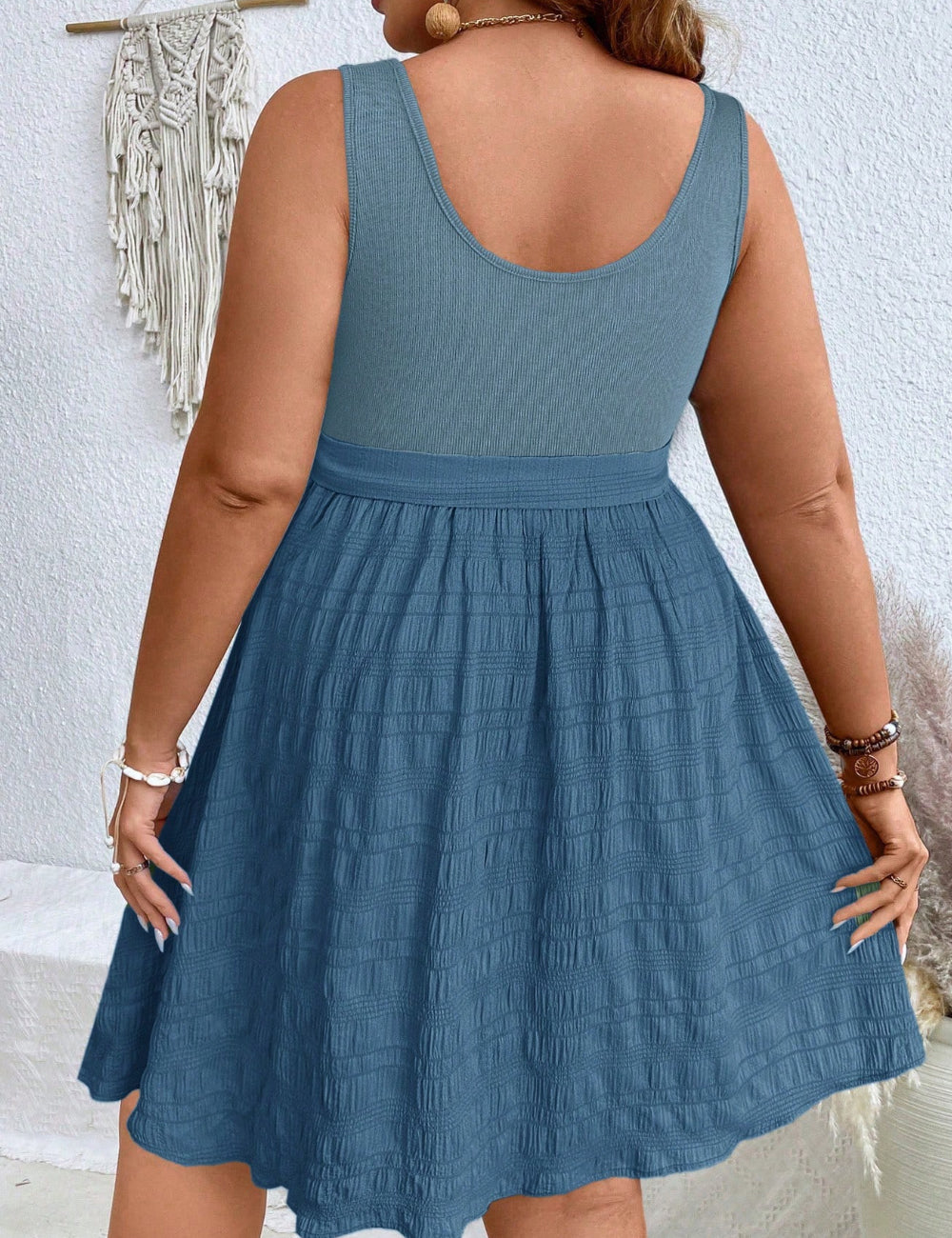 Rochie mini Shein Curve+, albastru