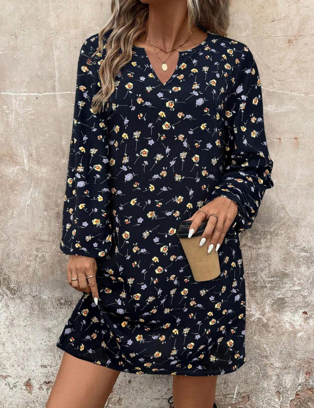 Shein mini ruha, kék