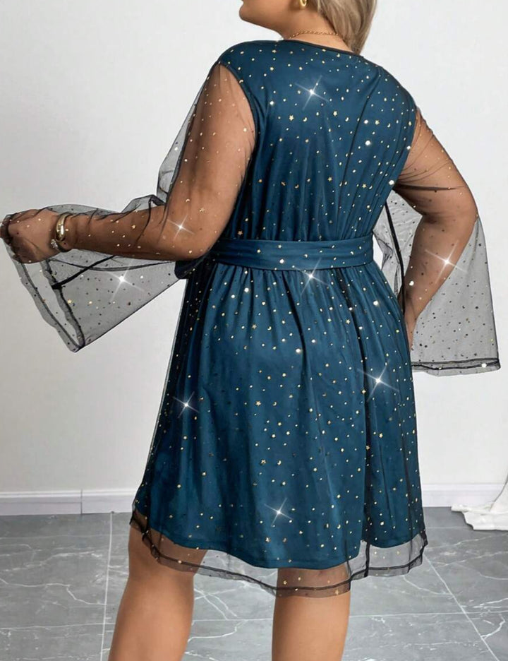 Shein Curve+ miniruha, kék