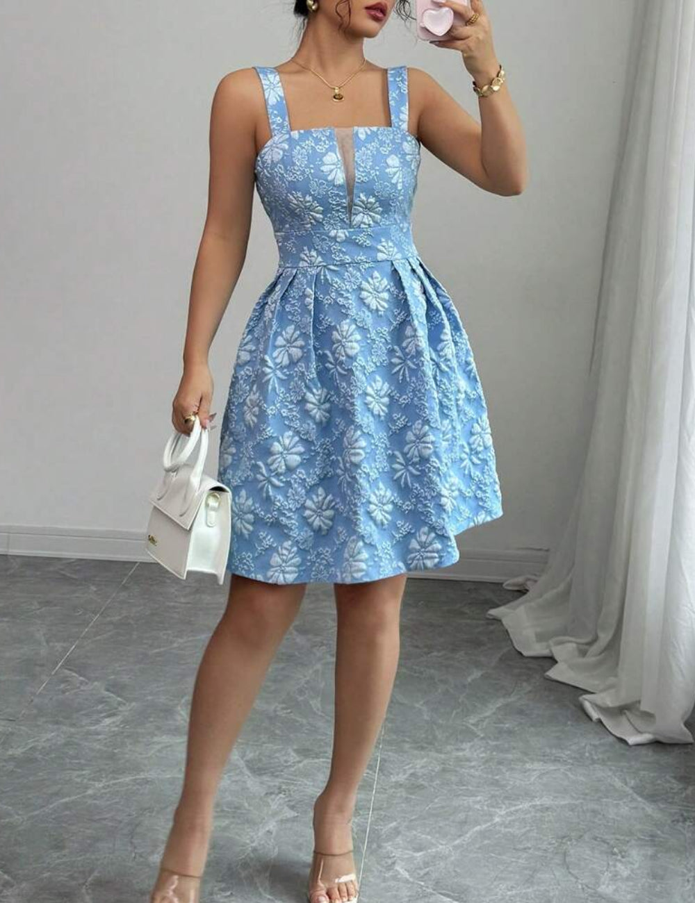 Shein miniruha, kék