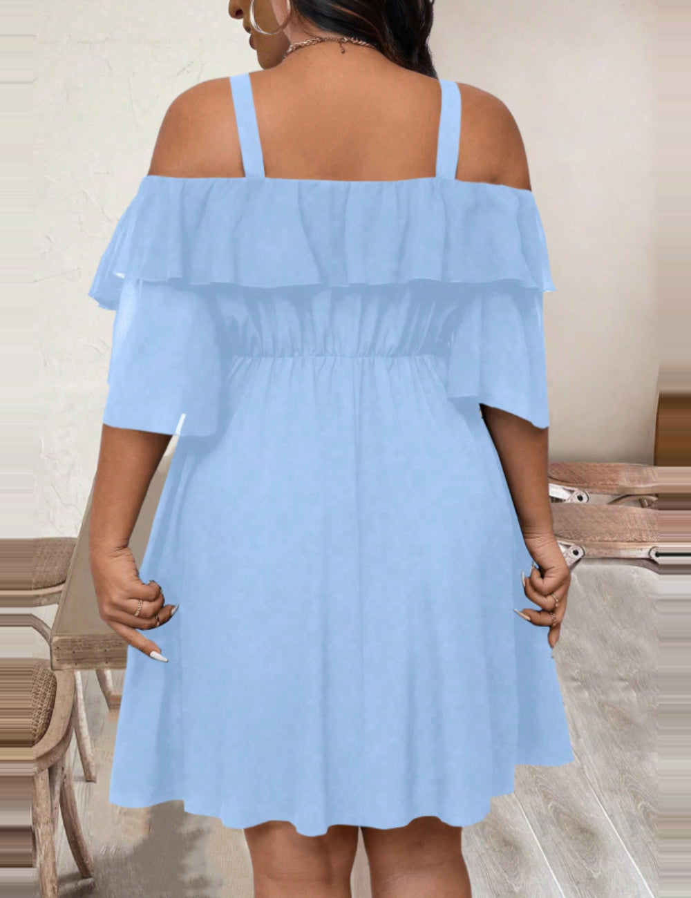 Shein Curve+ miniruha, kék