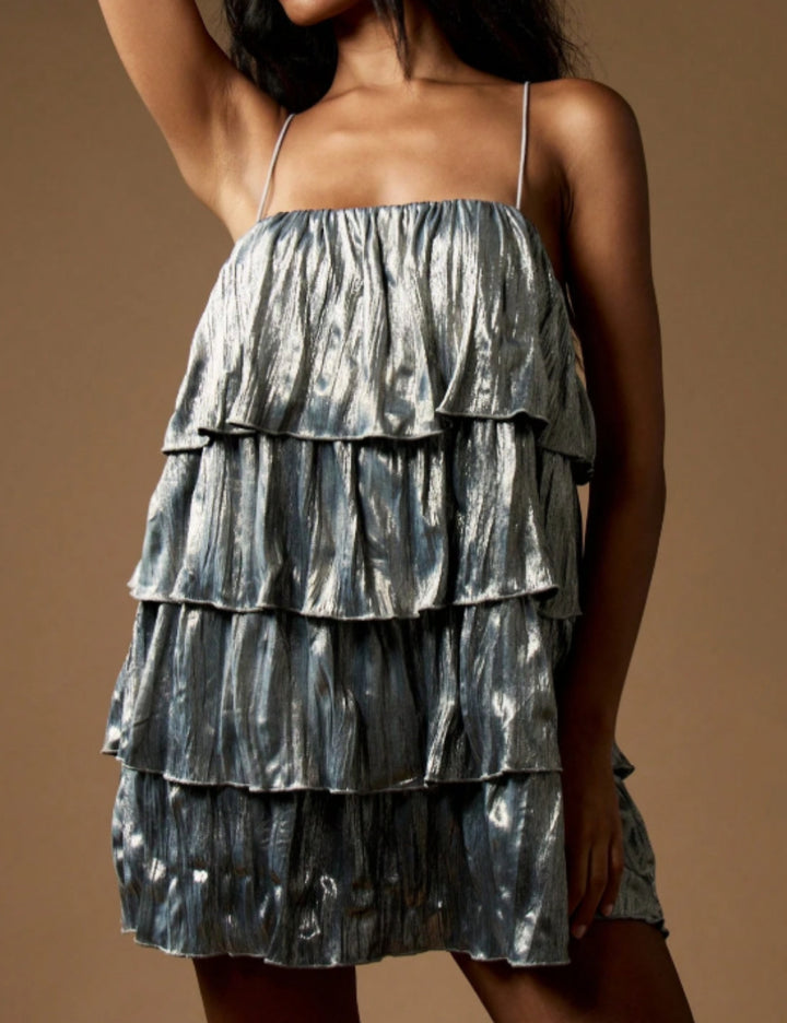Rochie mini Shein Missguided, argintiu