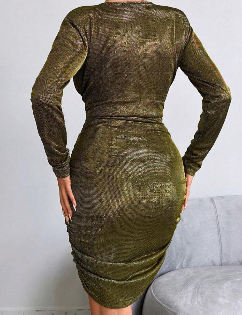 Rochie mini SHEIN, auriu