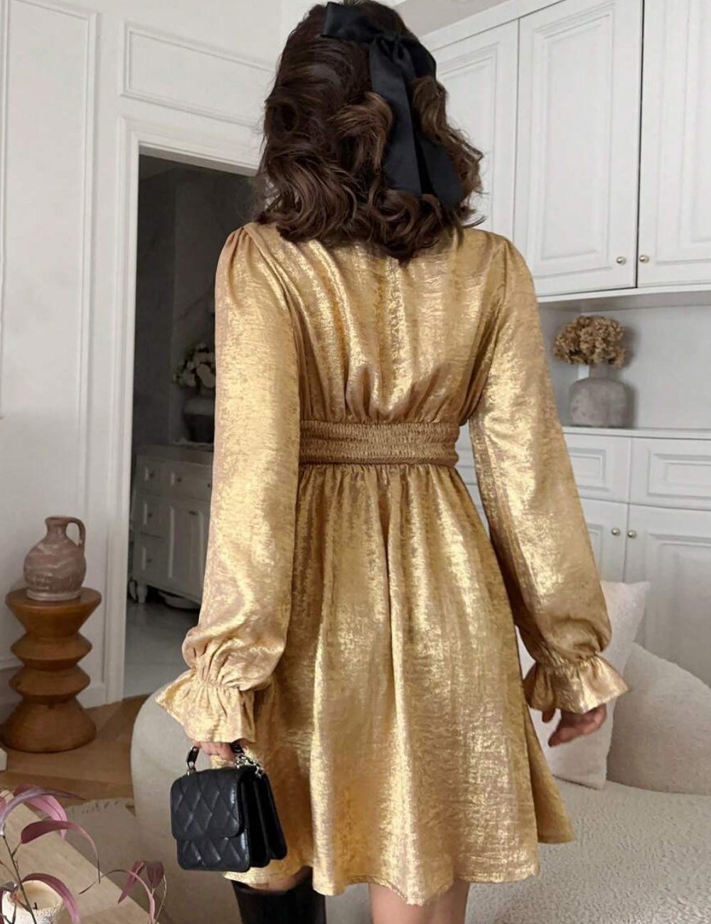Rochie mini Shein, auriu