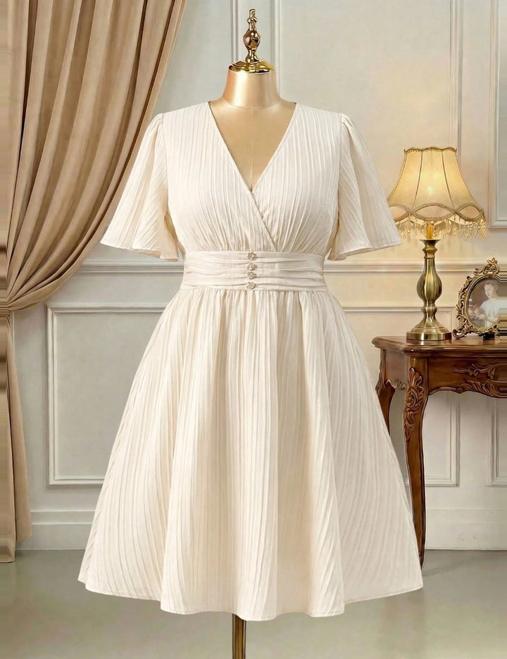 Shein Curve+ miniruha, bézs