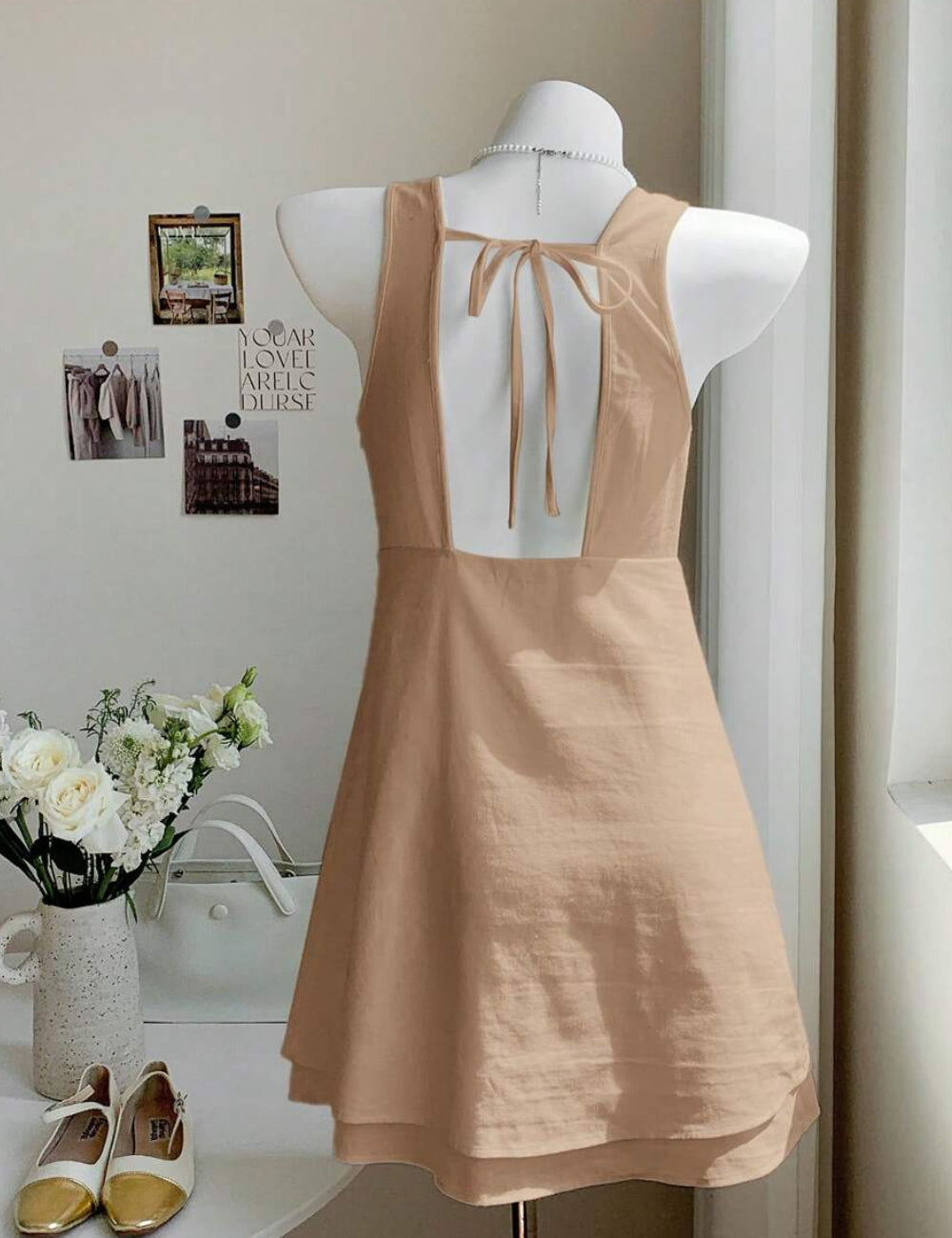 Rochie mini Shein, bej