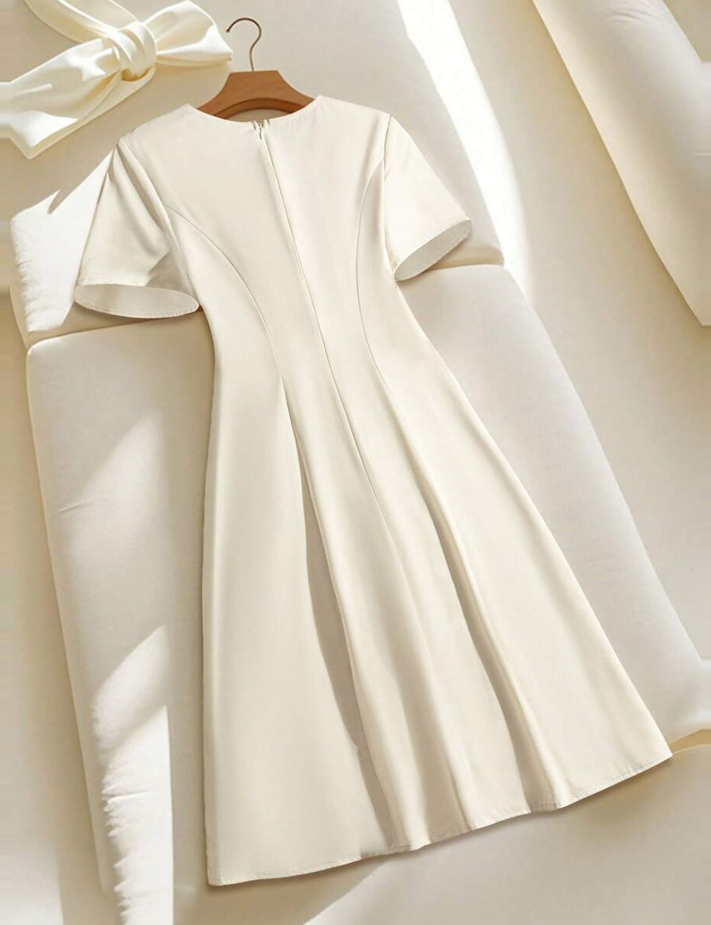 Shein mini ruha, krém