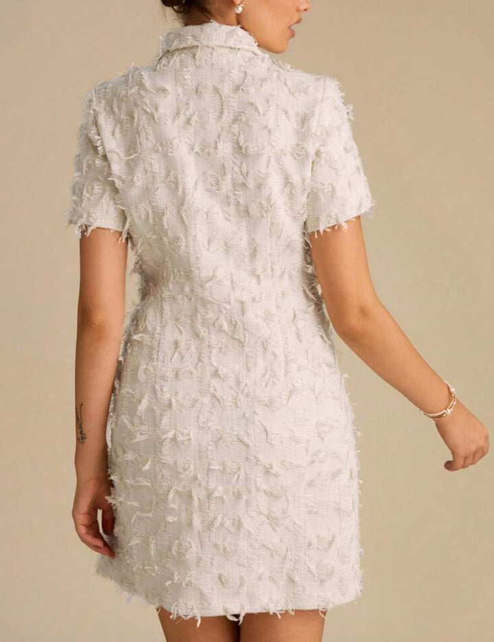 Shein mini ruha, krém
