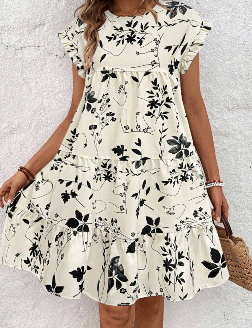 Rochie mini Shein, crem