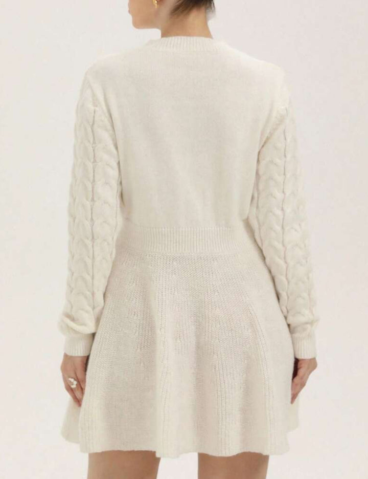 Rochie mini Shein Curve+, crem