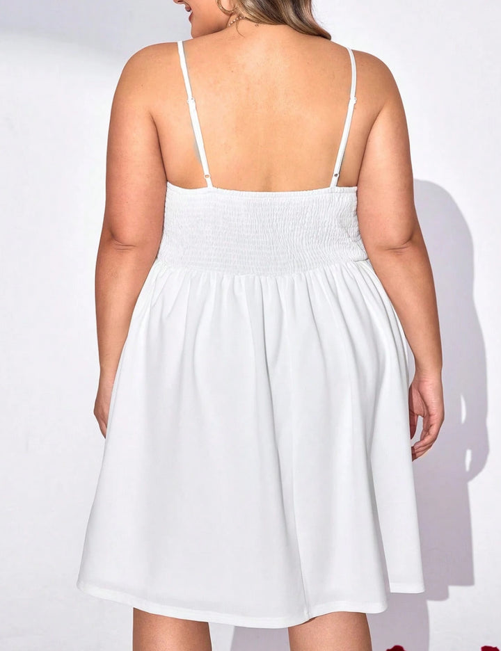 Rochie mini Shein Curve+, alb