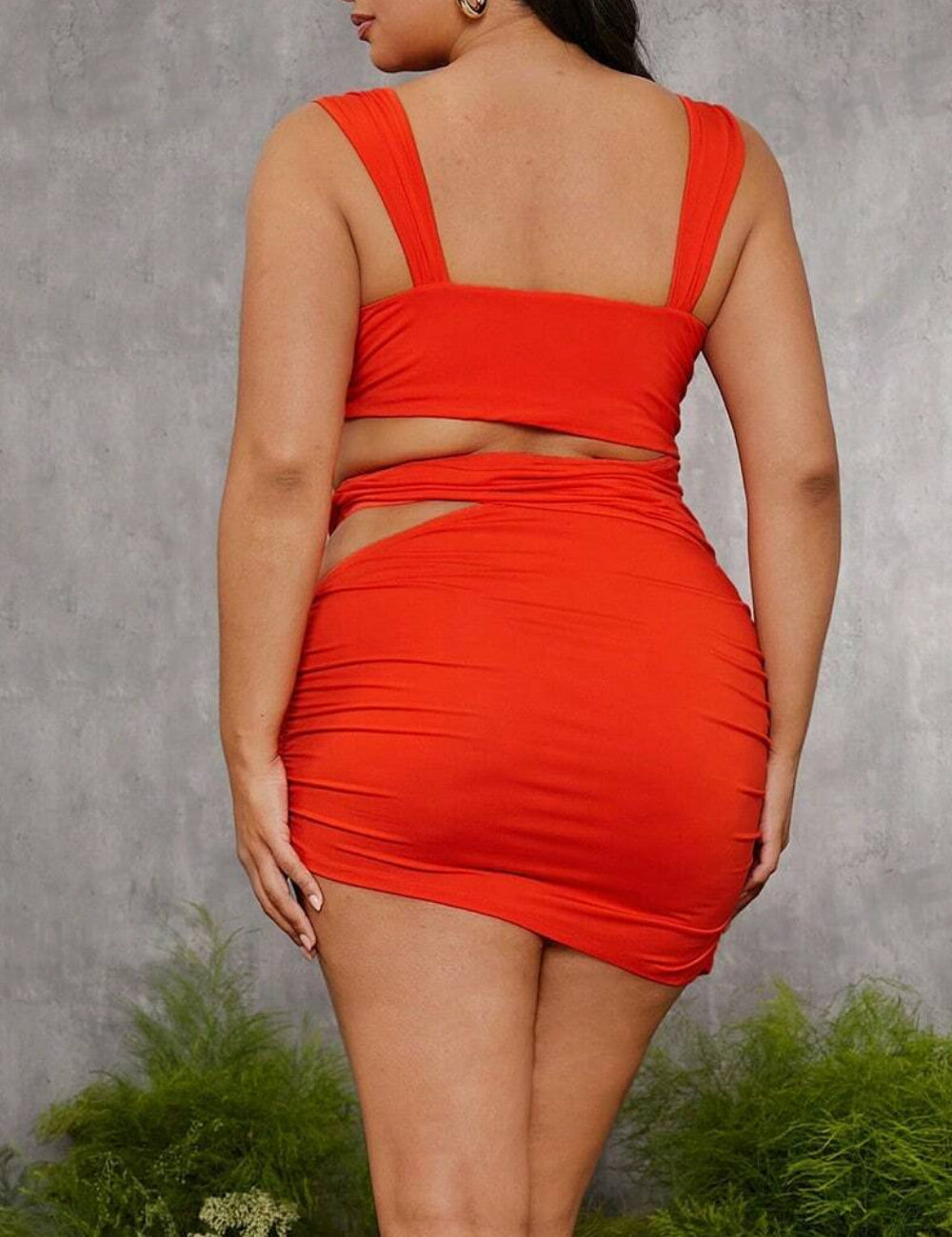 Rochie mini Shein Curve+, portocaliu