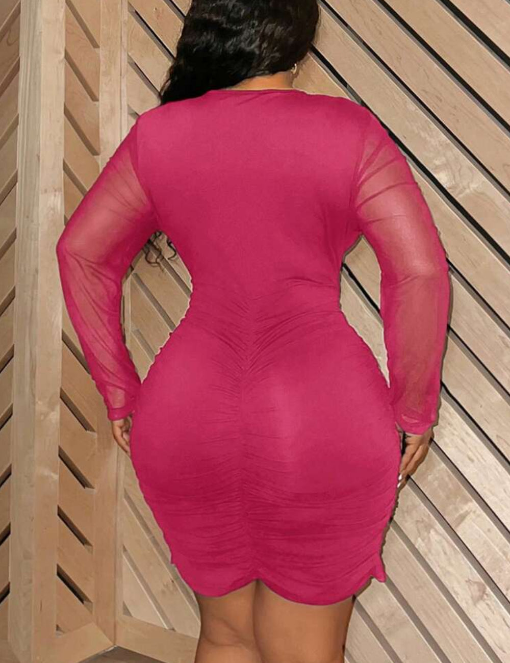 Shein Curve+ miniruha, rózsaszín