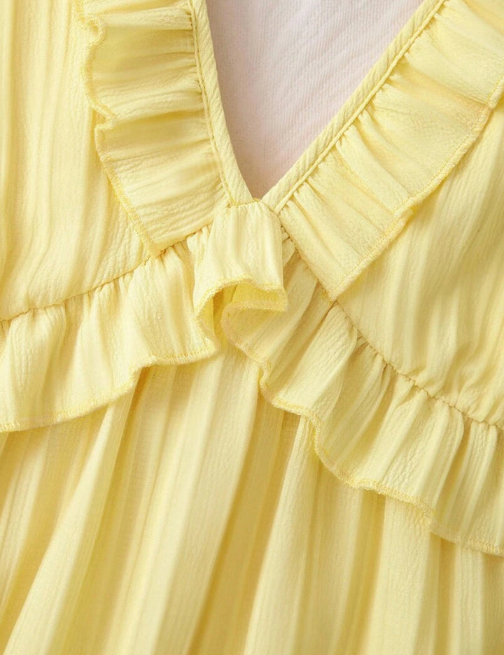 Shein Curve+ miniruha, sárga