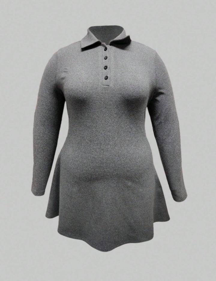 Rochie mini Shein Curve+, gri