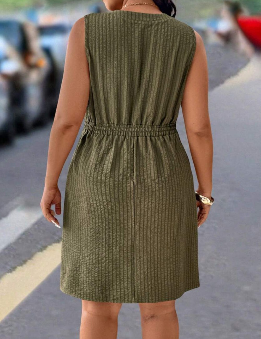 Shein Curve+ miniruha, khaki