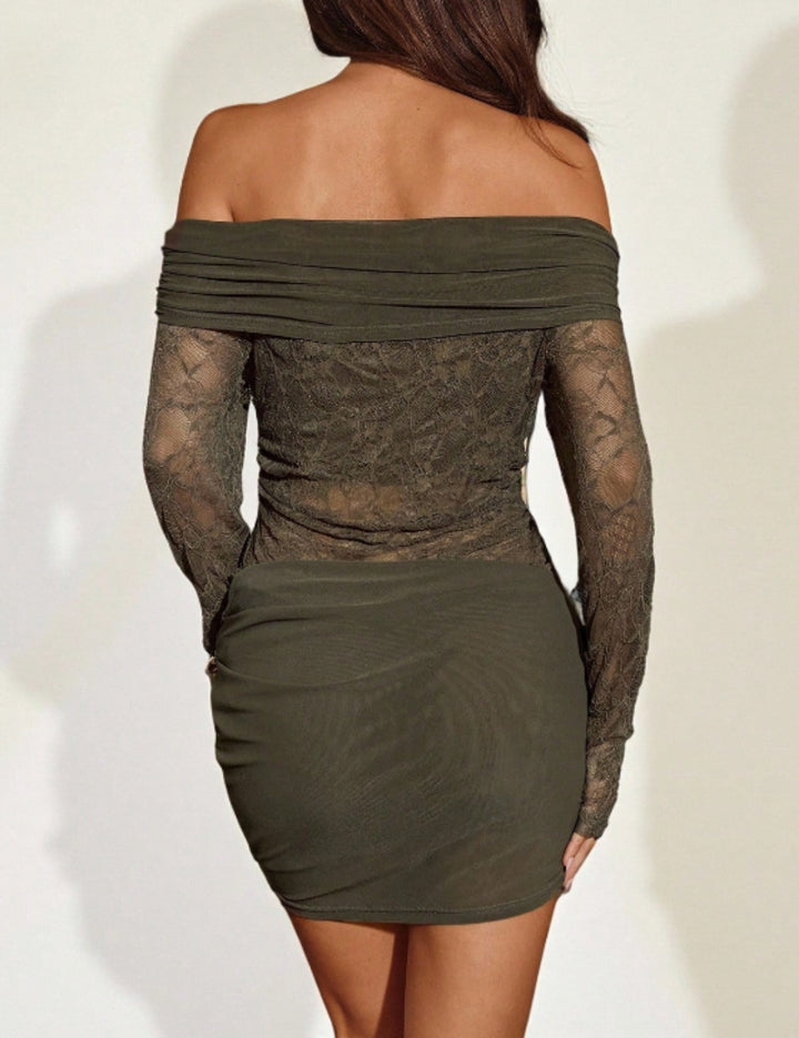 Rochie mini Shein, kaki
