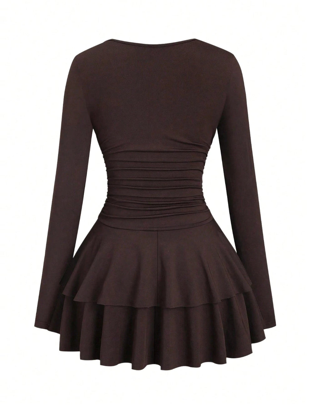 Shein Curve+ miniruha, barna
