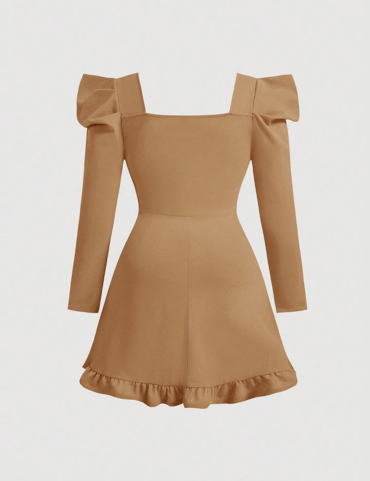 Shein Curve+ miniruha, barna