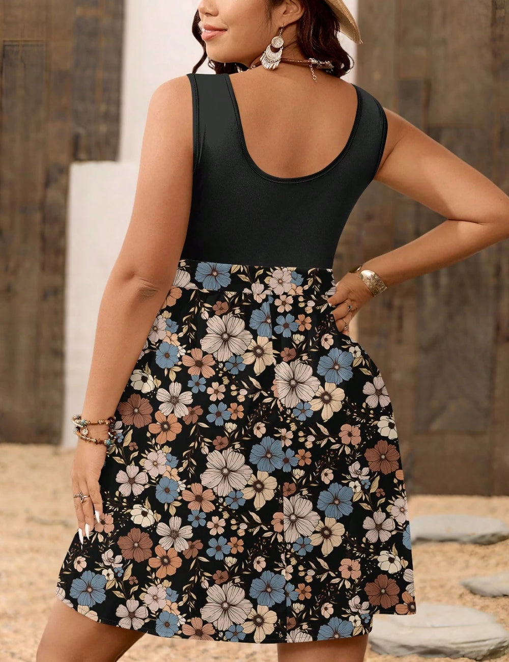 SHEIN Curve+ Mini Dress, Multi